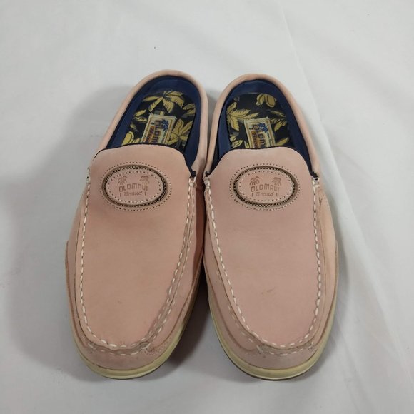 Old Maui Brand Pink Slip On Mules Loafers Women's Size 7.5 Leather - Picture 5 of 9